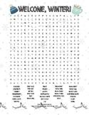 Winter Holiday Word Search Puzzle