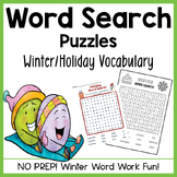 Winter Word Search Puzzles for Winter Activities and Winte