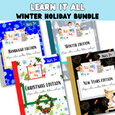 Winter Holiday Worksheets bundle, Preschool Christmas Activities