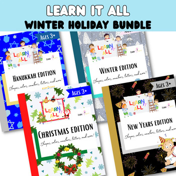 Preview of Winter Holiday Worksheets bundle | Preschool Christmas Activities