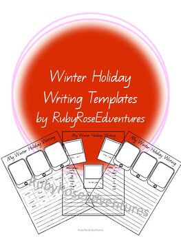 Preview of Winter Holiday Writing Templates