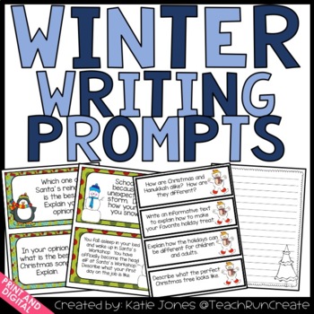 Winter Holiday Writing {Writing Prompts for the Common Core} by Katie Jones