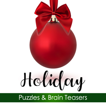Preview of Christmas Brainteasers & Crossword Puzzle | Winter Holiday Activities
