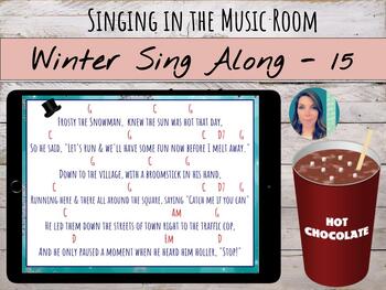 Preview of Winter Holiday and Secular Sing Along with Digital Lyrics and Chords