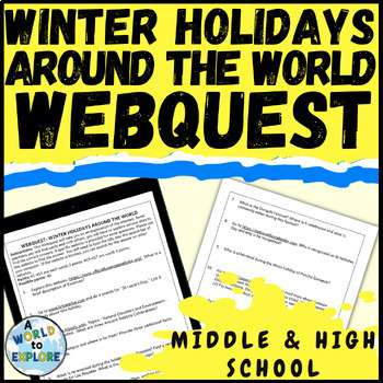 Preview of Winter Holidays Activity WebQuest to Research Holidays Around the World