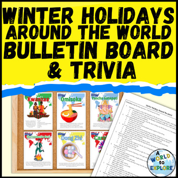 Preview of Bundle Winter Holidays Around the World Activities with a Bulletin Board Set