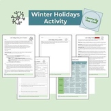 Winter Holidays Around the World Activity