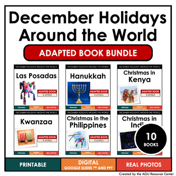 Preview of Winter Holidays Around the World | Adapted Book Bundle for Special Education