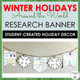 Winter Holidays Around the World Banner Activity for Middle School Holiday Decor