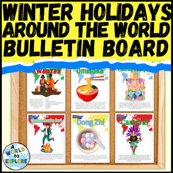 Preview of Winter Holidays Around the World Bulletin Board Set