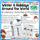 Winter & Holidays Around the World Grammar Activities and 