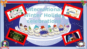 Preview of Winter Holidays Around the World - Interactive Vocabulary