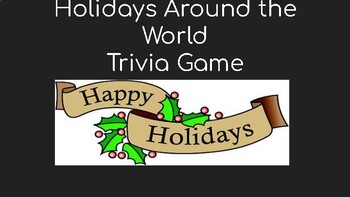 Preview of Winter Holidays Around the World - Trivia Game!