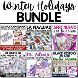 Winter Holidays BUNDLE Dec-Feb Navidad Año Nuevo Black His