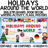 Winter Holidays, Christmas around the World Bulletin Board