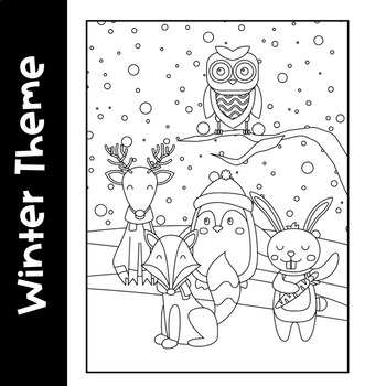 Winter Holidays Coloring Page – Art is Basic