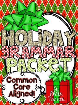 Preview of Winter Holidays Grammar Packet
