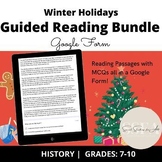 Winter Holidays Guided/Close Reading Google Form Bundle