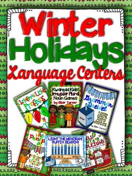Preview of Winter Holidays Language Center BUNDLE