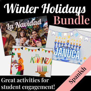Preview of Winter Holidays Cultural Lessons | Spanish Mega Bundle
