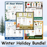 Winter Holidays Picture Vocabulary Cards Bundle for Autism