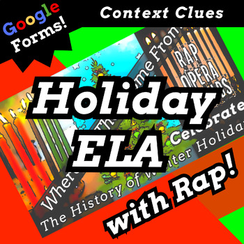 Preview of Winter Holidays Reading Passage Context Clues Activity for 5th and 6th Grade