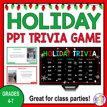 Preview of Winter Holidays Trivia Game - Winter Holidays Around the World - Class Parties