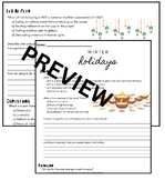 Winter Holidays Worksheet