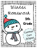 Winter Homework Pack *Common Core Aligned* 5th Grade