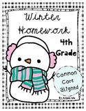 Winter Homework Pack *Common Core Aligned* Grade 4