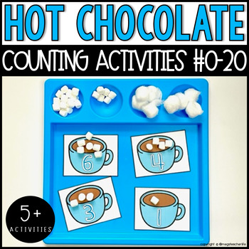 Winter Hot Chocolate Counting Activities - Math Centers - Task Cards