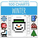 Winter Hundred Charts Math Mystery Pictures: Place value A