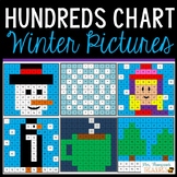 Winter Math Hundreds Chart Mystery Pictures
