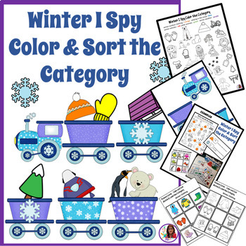Preview of Winter I Spy Color & Sort Categories