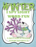 I-Spy Winter Sight Word Fun-Differentiated and Aligned Dolch 1-11