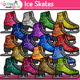 Winter Ice Skate Clipart: 19 Cute Easy Glitter Sports Clip