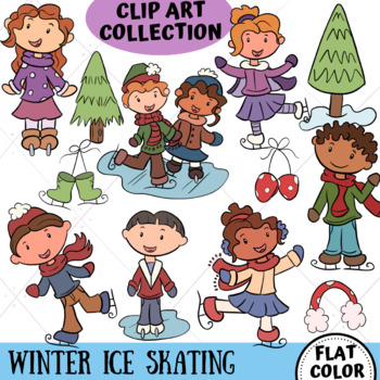 winter skating clip art