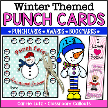 Editable Behavior Punch Cards Winter Theme