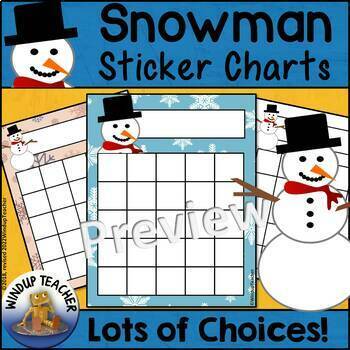 Winter Sticker Charts, BUNDLE