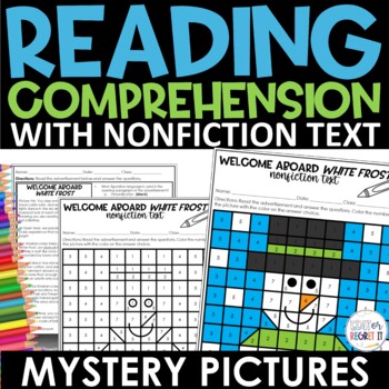 Preview of Winter Informational Nonfiction Reading Comprehension Digital and Print