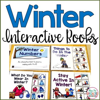 Preview of Winter Interactive Books (Adapted Books For Special Education & Speech Therapy)