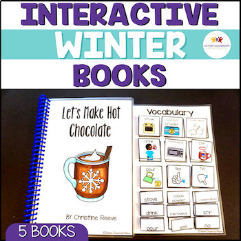 Preview of Interactive Adapted Books w- Winter Themes & Vocabulary for Special Ed & Autism