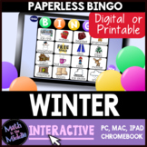 Winter Interactive Digital Bingo Game - Distance Learning