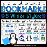 Winter January Bookmarks Student Gift Idea January Reading