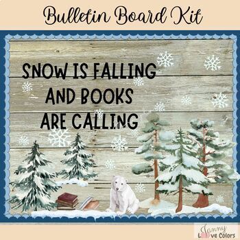 Preview of Winter - January Bulletin Board Kit or Door Decoration  Polar Bear Bulletin Boar