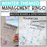 Winter January Classroom Management Behavior Bingo - Game - Plan