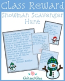 Winter January Positive Classroom Reward Snowman Scavenger Hunt