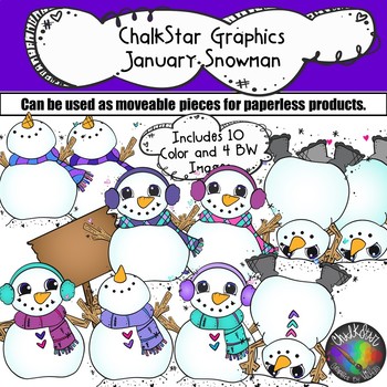 January Clip Art Bundle- Chalkstar Graphics by ChalkStar | TPT