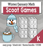 Winter January Kindergarten {Scoot Game/Task Cards} Math Bundle
