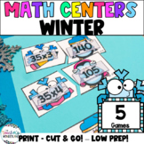 Winter - January Math Centers for 4th and 5th Grade - Math Games